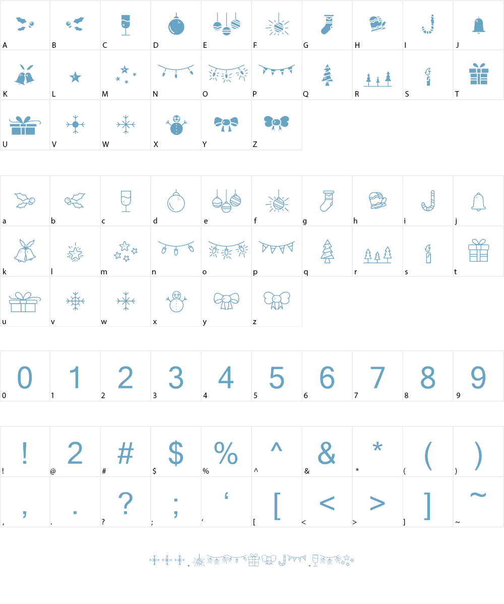 Warm Snow Font Character